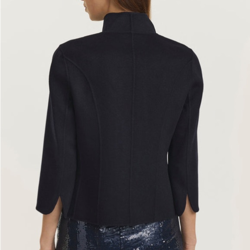 PAUW Amsterdam $1.2k Short Double Face Cashmere Blazer sz 1=Small EUC Dark Blue - Picture 12 of 14